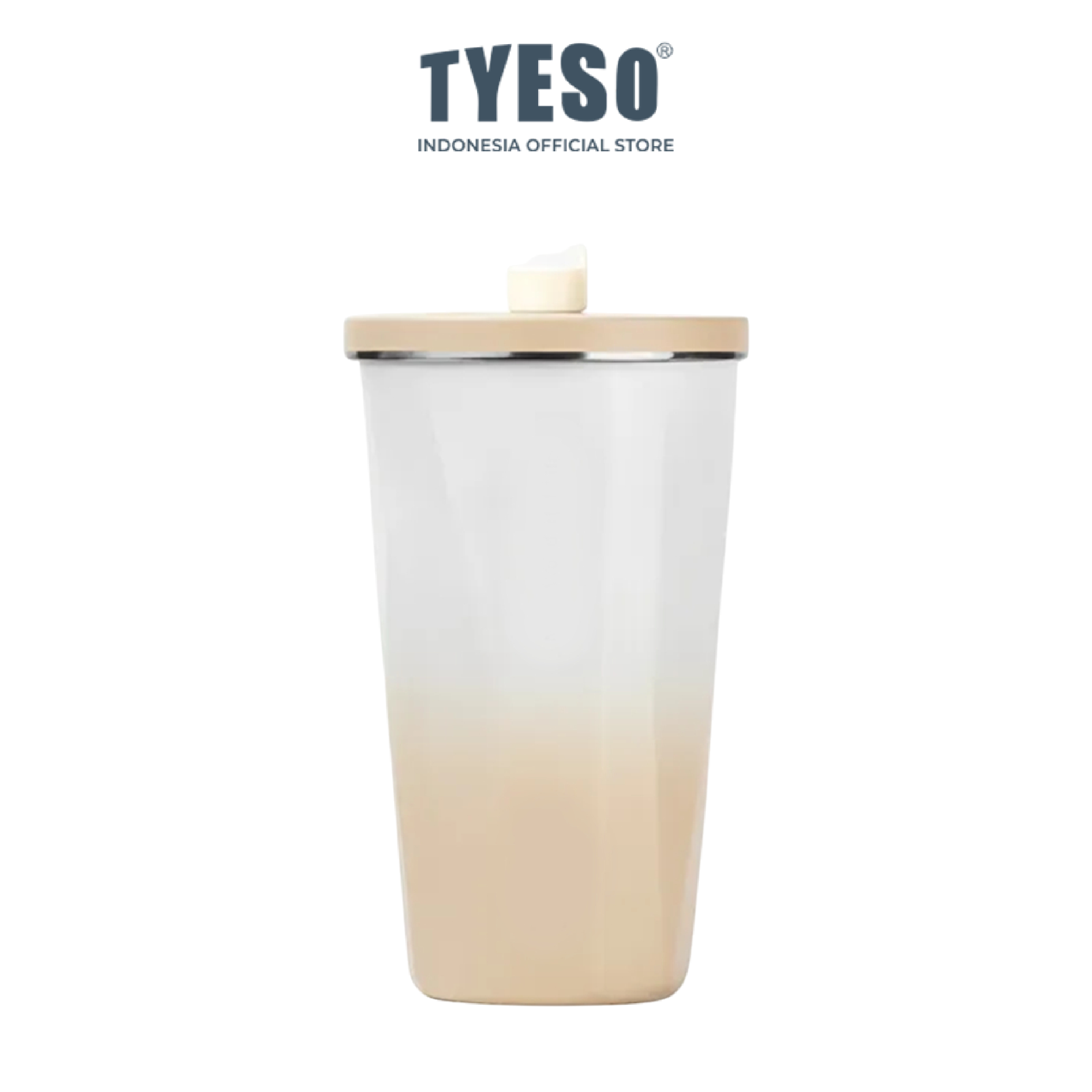 Tyeso Tumbler Gelas Kopi Gradasi Portable 600ml Stainless Steel Free Sedotan TS-8848 Original Resmi