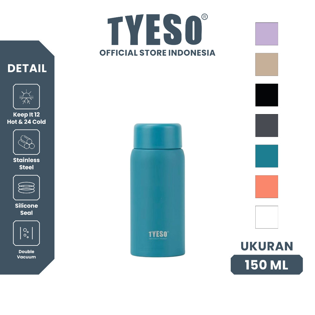 Tyeso Tumbler Mini 150 ML TS-8715 Termos Botol Minum Stainless Steel Kecil Coffee Vacuum Insulated