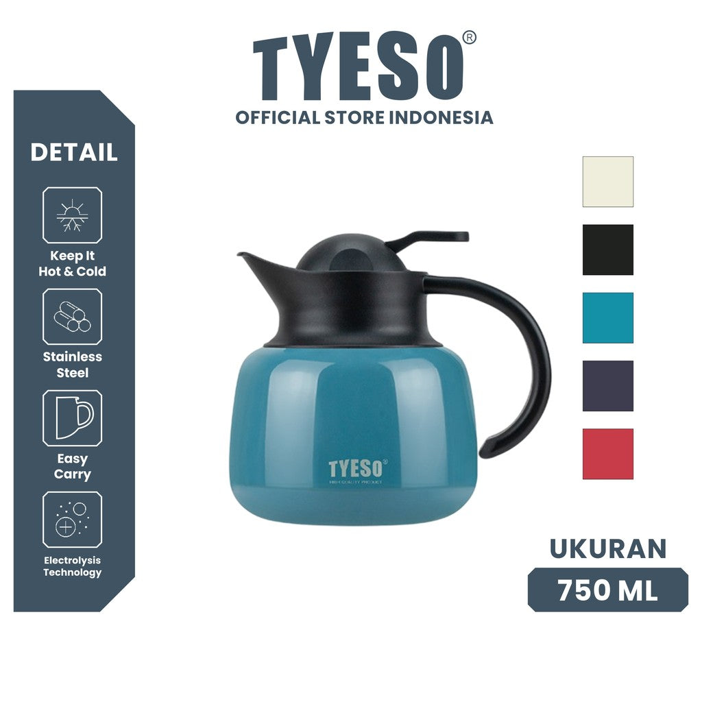 Tyeso Teko Teapot Tahan Air Panas Dan Dingin TS-8876 750mL BPA Free Stainless Steel
