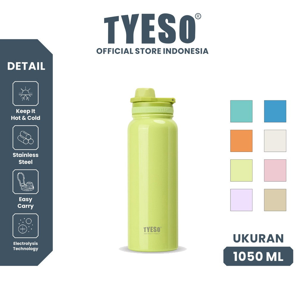 Tyeso Tumbler Botol Minum Stainless 1050mL TS-8724 Sports Vacuum Insulated BPA FREE 35 Oz