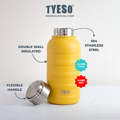 Tyeso Tumbler Botol Minum Caterpillar 750ml TS-8815 Sports Portable Vacuum Insulated Stainless Steel