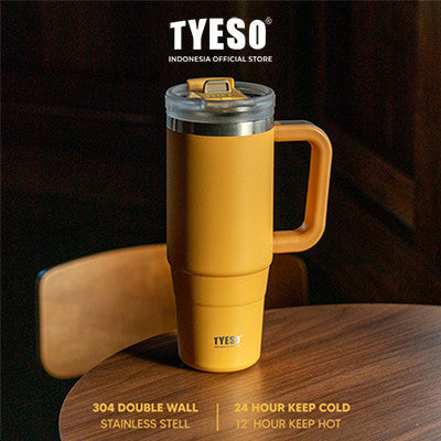 Tyeso Aura Tumbler Handle Portable Stainless Coffee cup 900 mL TS-8866 Thermos Cup Vacuum Insulated