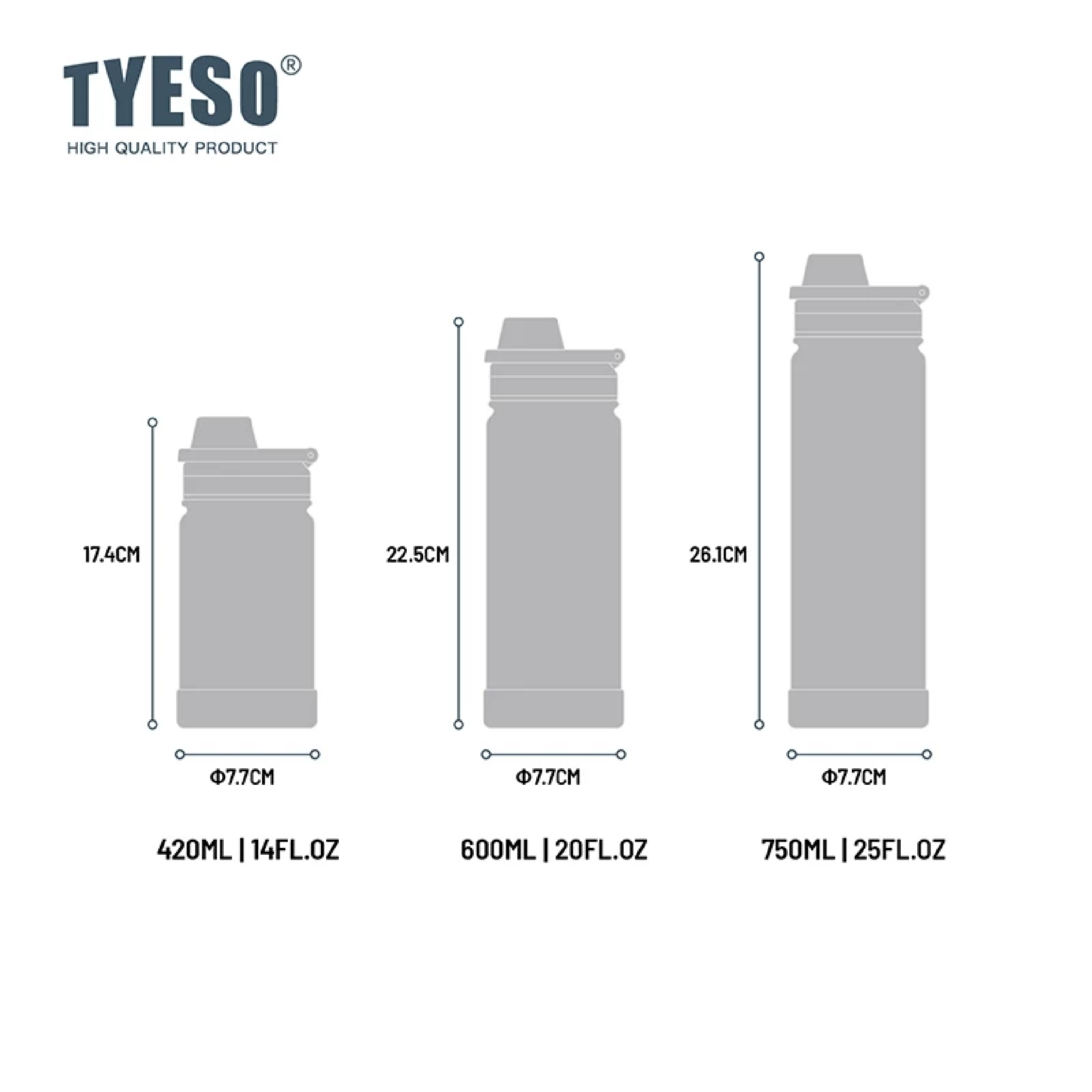 [NEW PRODUCT] Tyeso Tumbler Vacuum Insulated 600 ml Botol Minum Sport Portable TS-01056 BPA FREE 20 Oz
