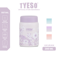 Tyeso Tumbler Floral Veil Lavender Collection Soft Purple Insulated Stainless Steel Vacuum Cup BPA FREE