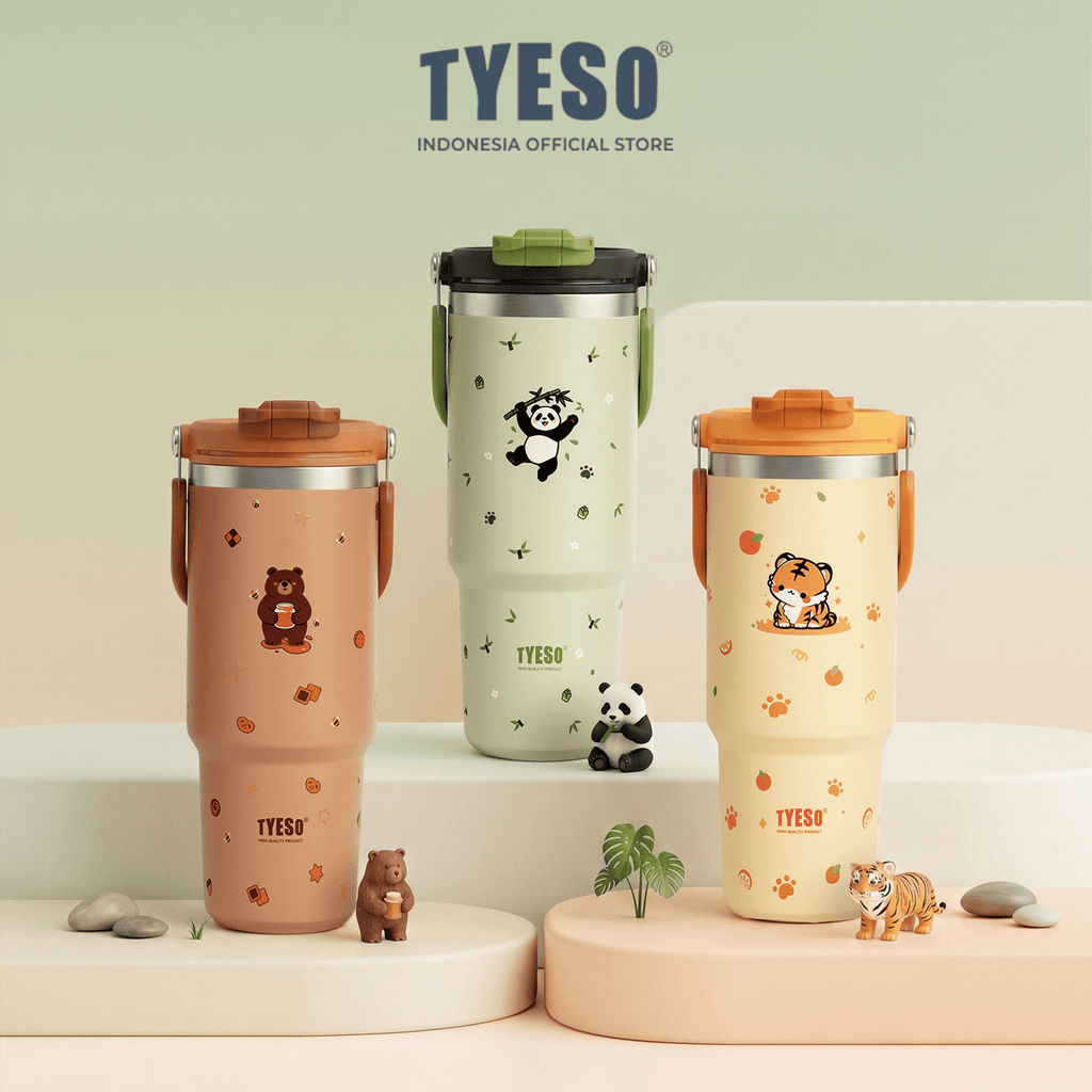 Tyeso Roam Tumbler 900ml  TS-01024 Stainless Steel Animal Edition Double Vacuum Insulated BPA FREE 30 Oz