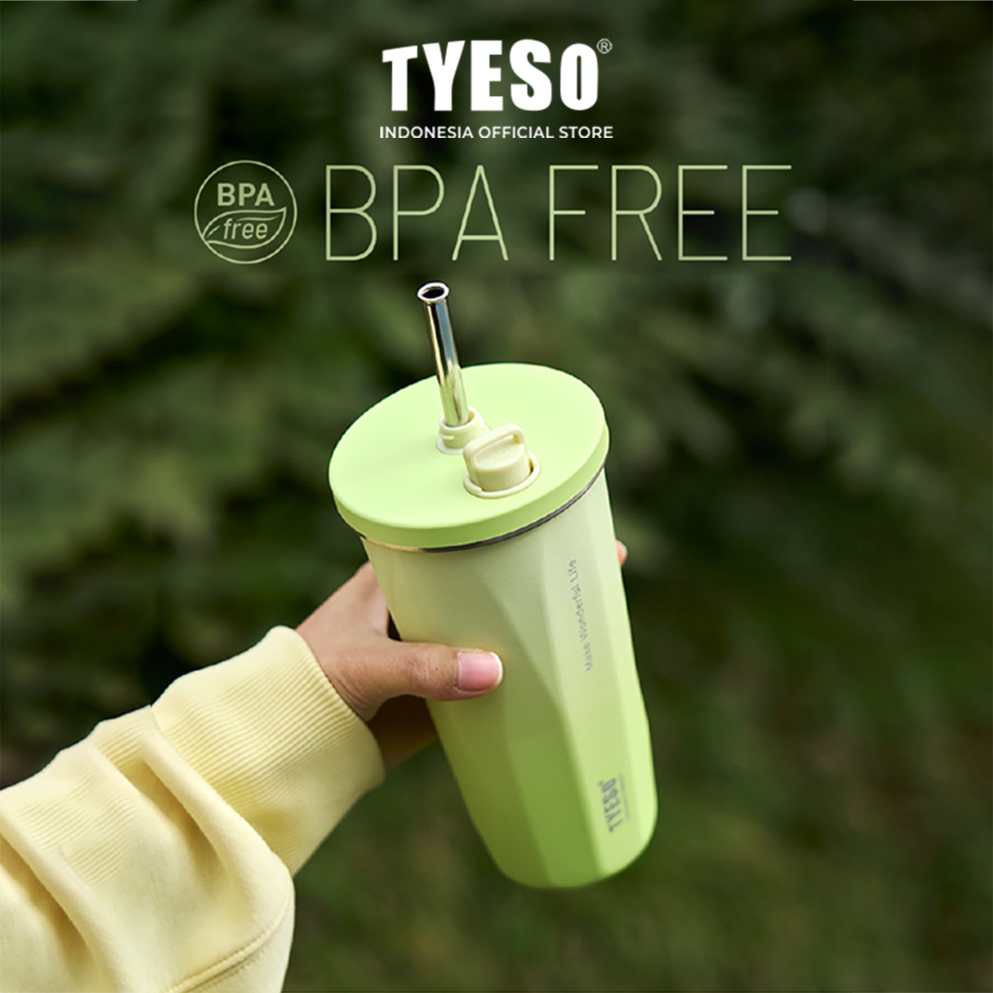 Tyeso Tumbler Gelas Kopi 470ml Botol Minum Portable TS-8854 Stainless Steel 19oz
