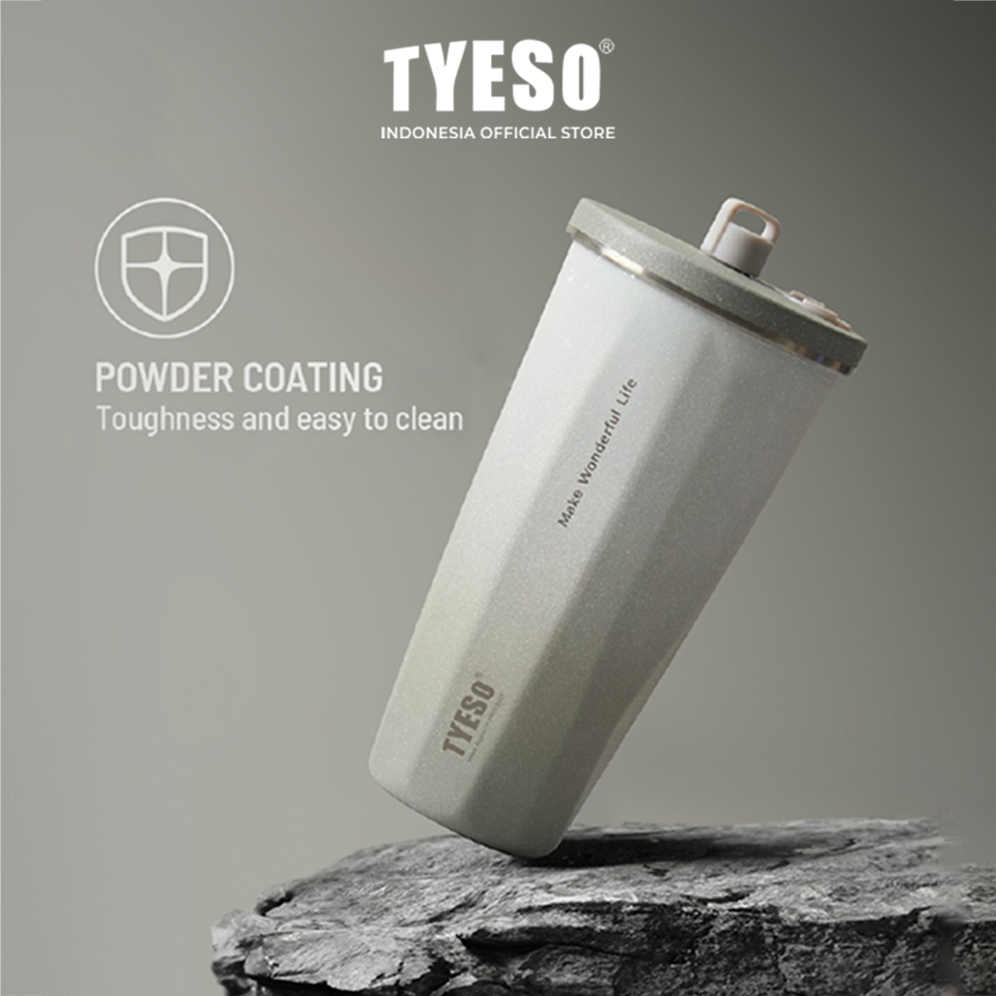 Tyeso Tumbler Gelas Kopi 470ml Botol Minum Portable TS-8854 Stainless Steel 19oz