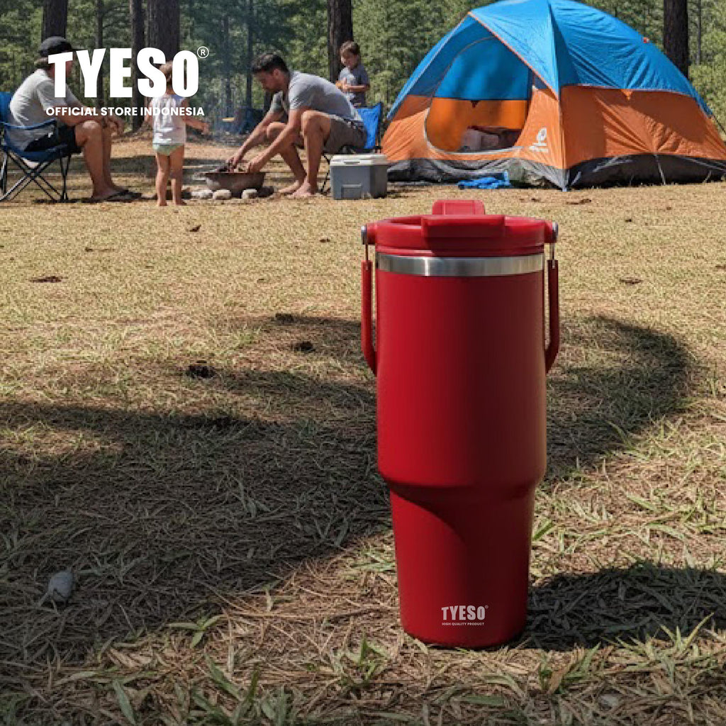 [Mahogany Edition] Tyeso Roam Tumbler Portable 900 ml TS-01024 Double Vacuum Insulated Stainless Steel