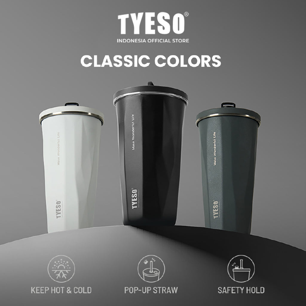 Tyeso Tumbler Gelas Kopi 470ml Botol Minum Portable TS-8854 Stainless Steel 19oz