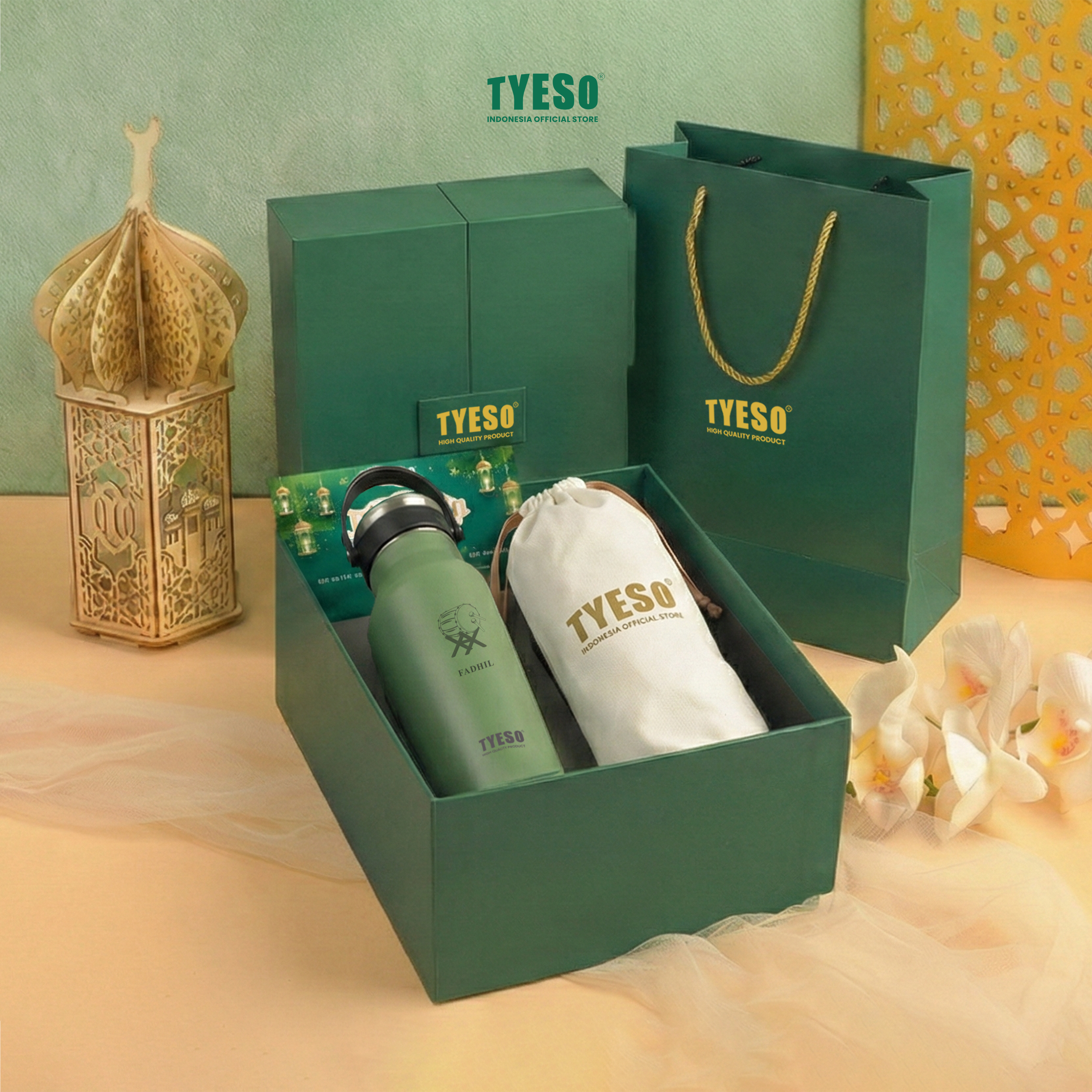 [Ettera Gift Ramadan Hampers] Tyeso Hampers Ramadan Premium Special Ettera Gift Set Tumbler Stainless Steel BPA FREE