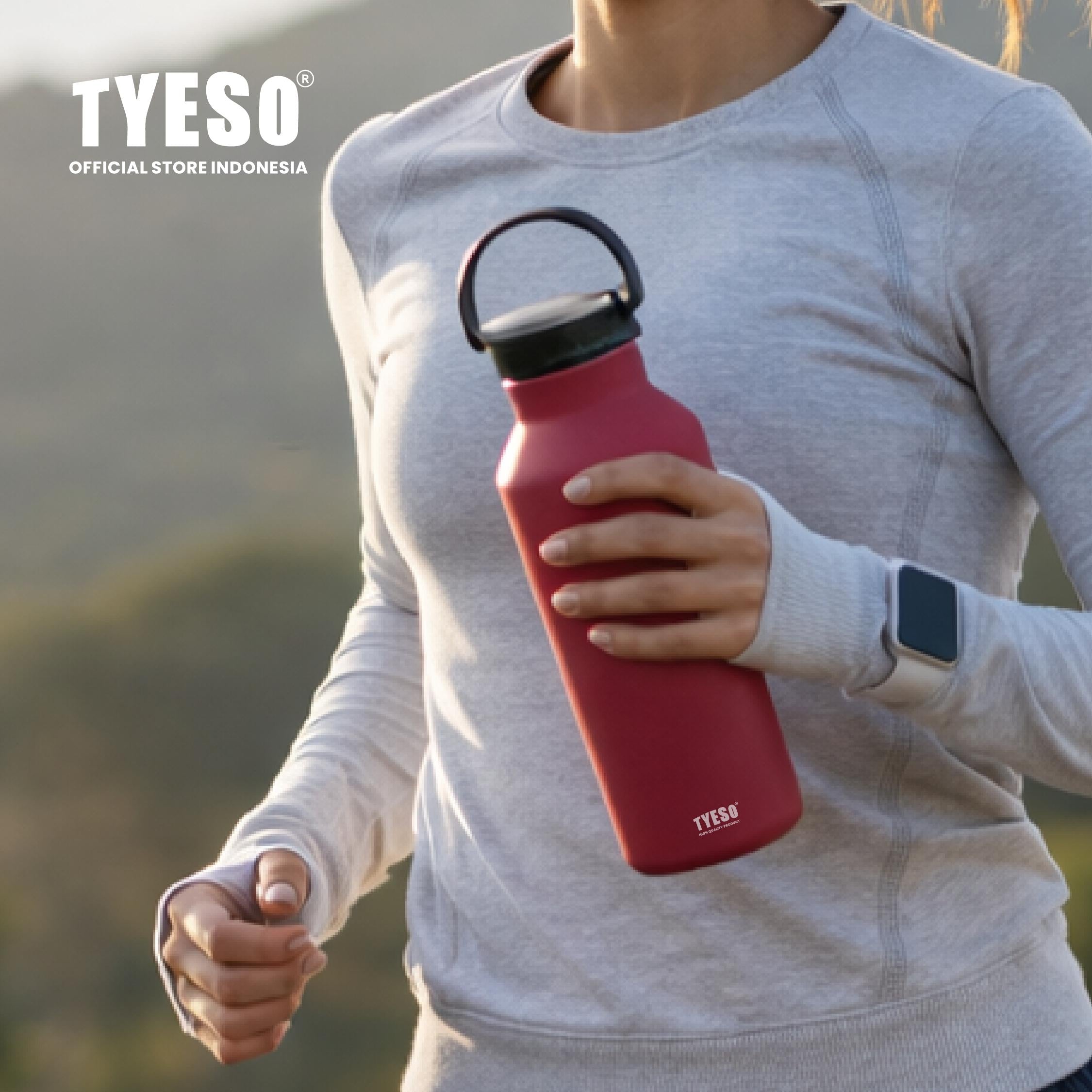 [Mahogany Edition] Tyeso Tumbler Vacuum Insulated 750ml Botol Minum Sport Portable TS-01002 BPA FREE 25Oz
