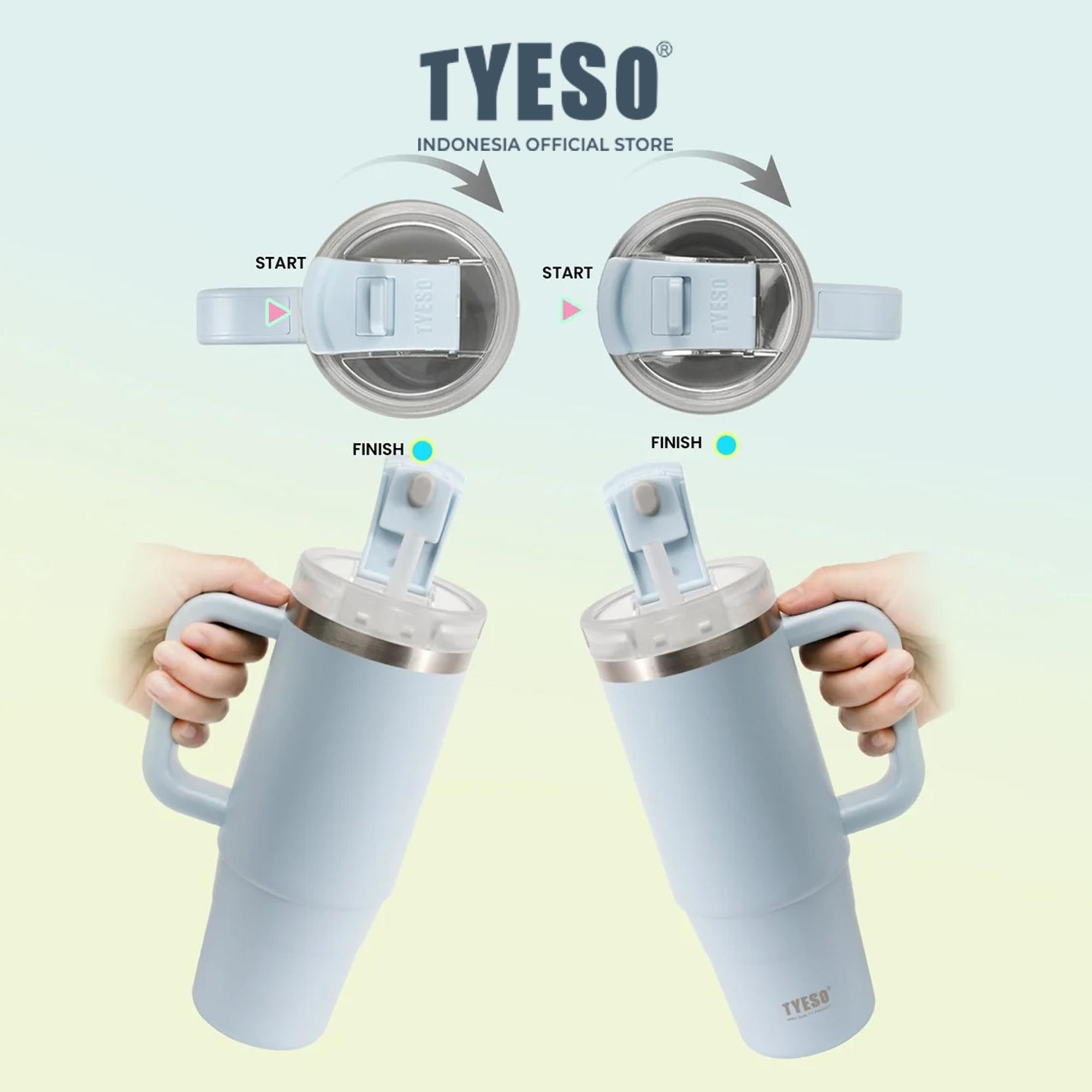 Tyeso Tumbler TS-01-02904 900mL 30 Oz Stainless Steel Aura Ceramic Vacuum Insulated BPA Free