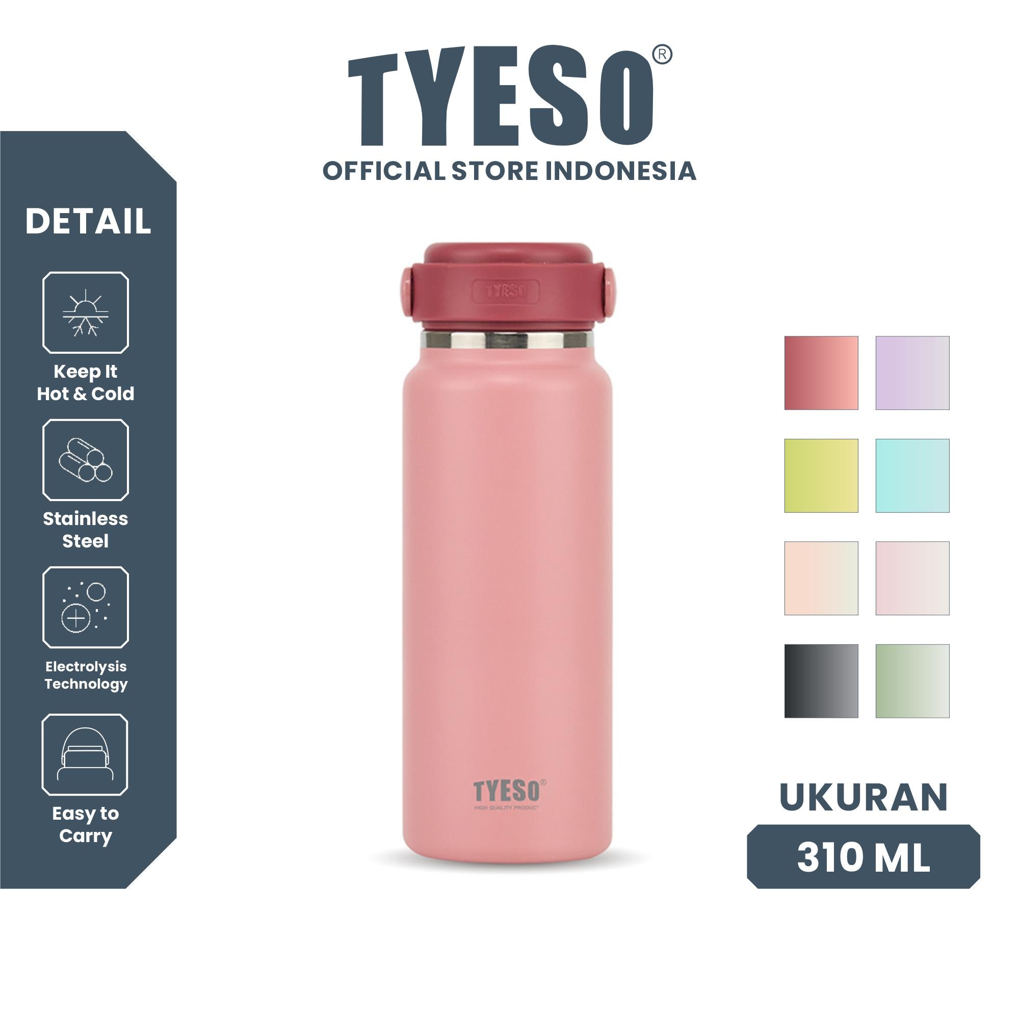 Tyeso Linko TS-01-02803 310 ML Mini Bottle Portable 10.5 Oz Vacuum Insulated Stainless Steel SUS316 BPA Free