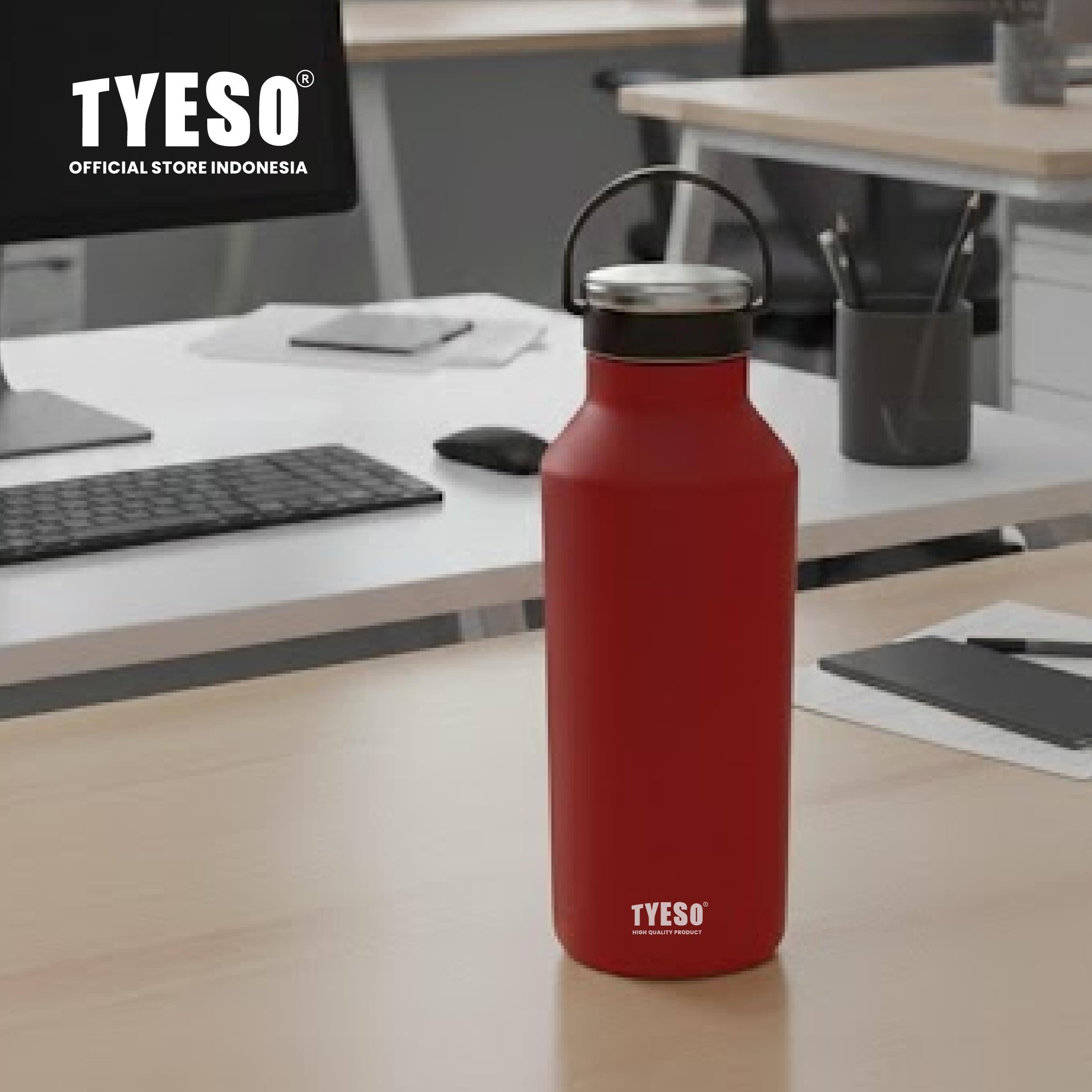 [Mahogany Edition] Tyeso Tumbler Vacuum Insulated 750ml Botol Minum Sport Portable TS-01002 BPA FREE 25Oz