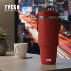 [Mahogany Edition] Tyeso Roam Tumbler Portable 900 ml TS-01024 Double Vacuum Insulated Stainless Steel
