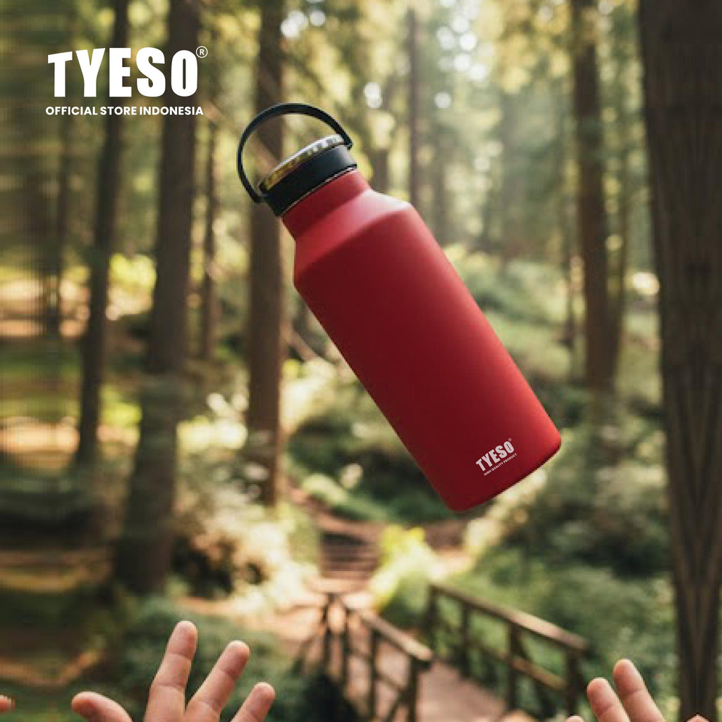 [Mahogany Edition] Tyeso Tumbler Vacuum Insulated 750ml Botol Minum Sport Portable TS-01002 BPA FREE 25Oz