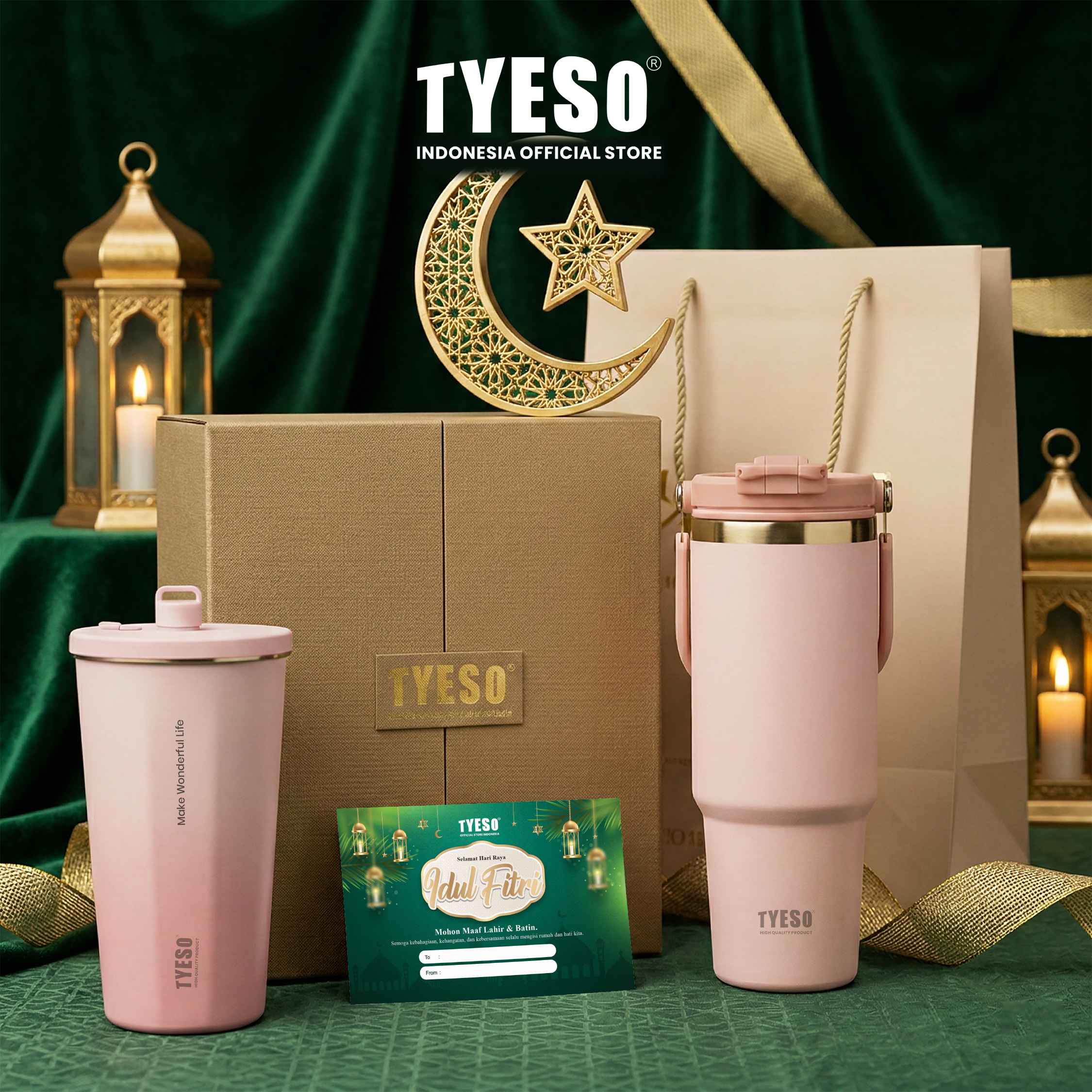 [Chill And Cheers Gold] Tyeso Hampers Premium Special Chill And Cheers Gold Box Tumbler Stainless Steel BPA FREE