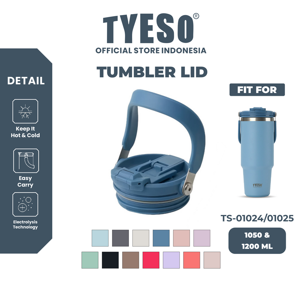 [ HANYA TUTUP ] Tyeso  Tutup Tumbler Roam TS-01-01025/01026  Sparepart Original Tumbler Lid