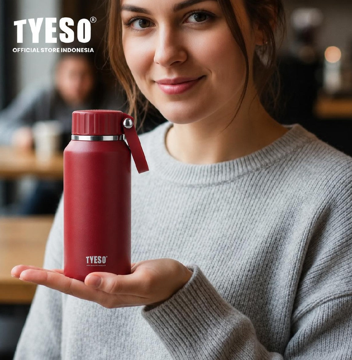 Tyeso Tumbler 500mL Botol Minum Sports TS-8755C Portable Mug Vacuum Insulated Stainless Steel
