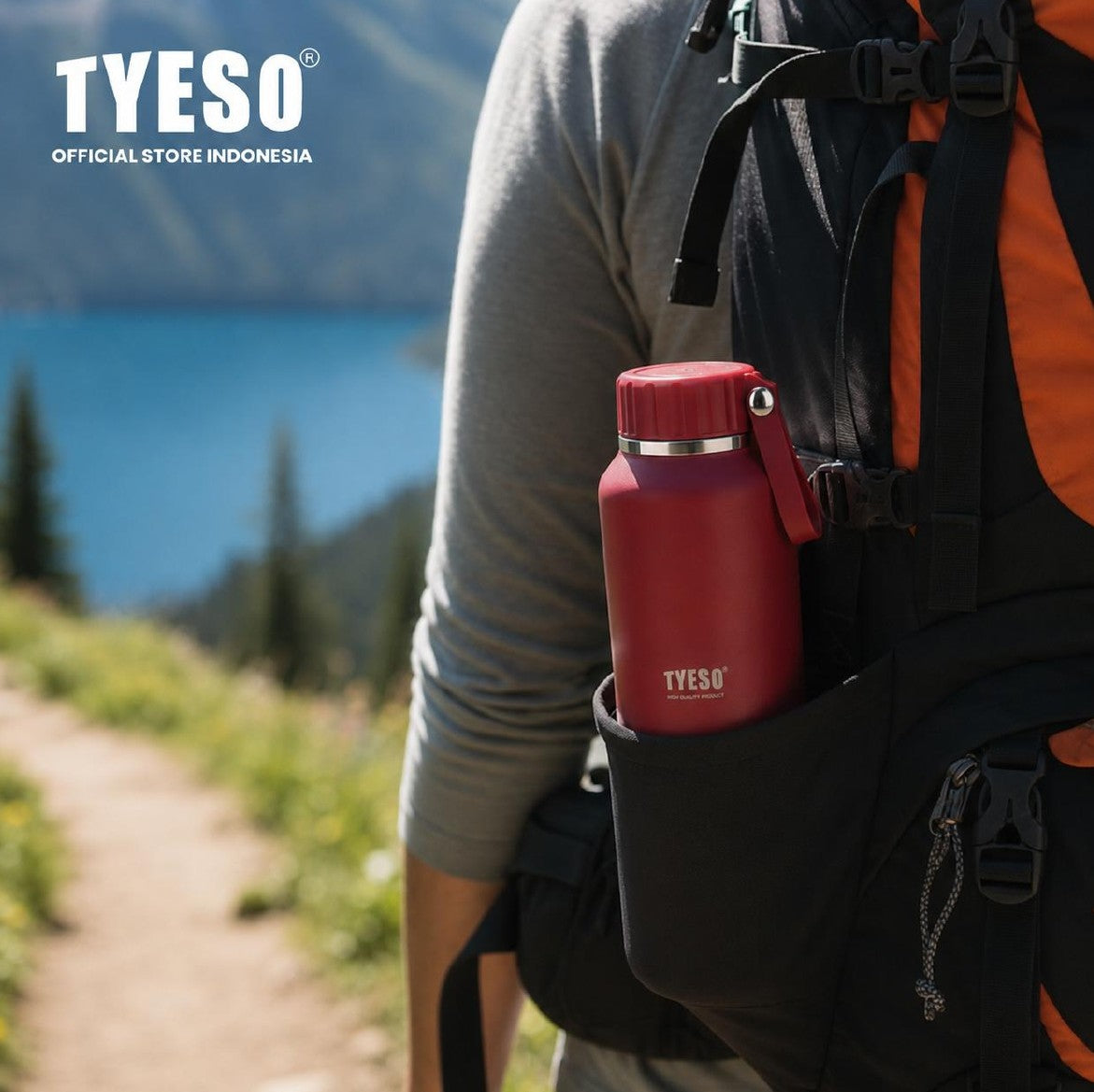 Tyeso Tumbler 500mL Botol Minum Sports TS-8755C Portable Mug Vacuum Insulated Stainless Steel
