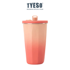 Tyeso Tumbler Gelas Kopi Gradasi Portable 600ml Stainless Steel Free Sedotan TS-8848 Original Resmi