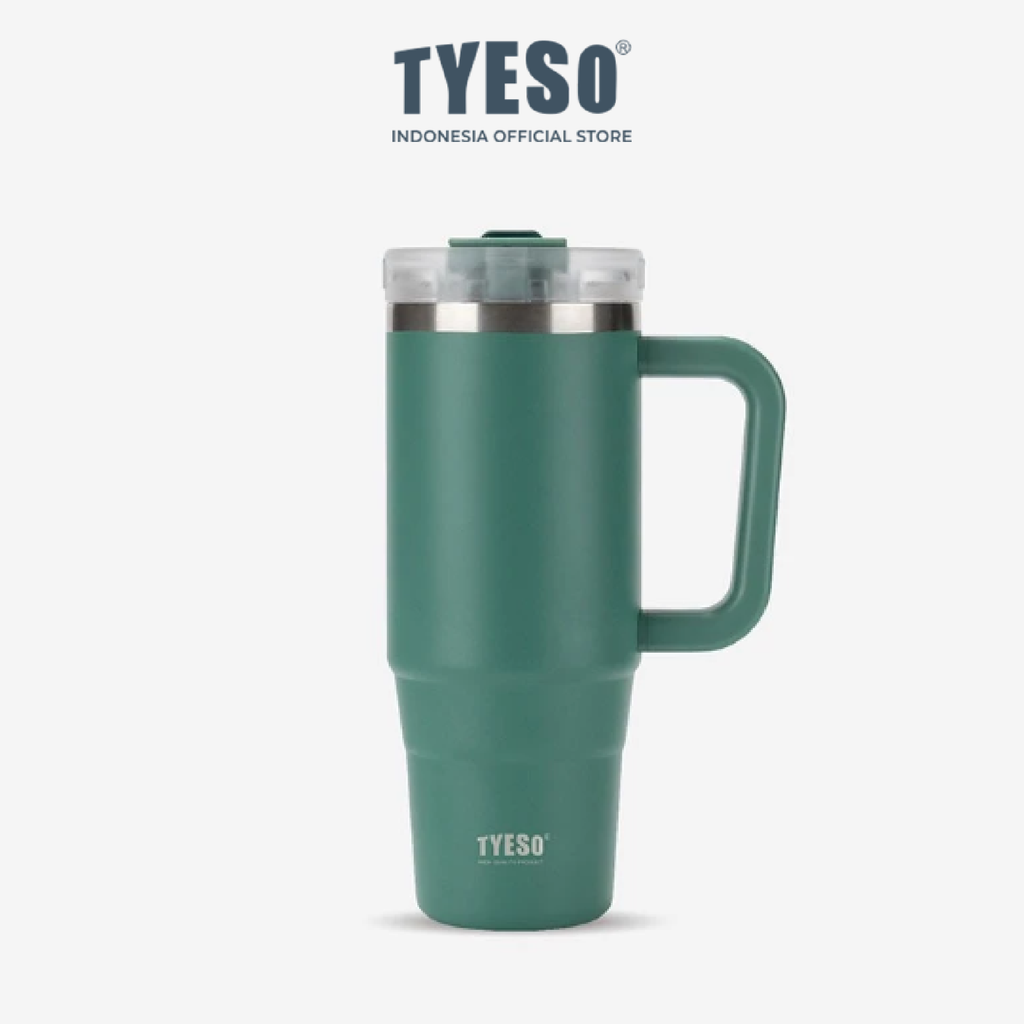 Tyeso Aura Tumbler Handle Portable Stainless Coffee cup 900 mL TS-8866 Thermos Cup Vacuum Insulated