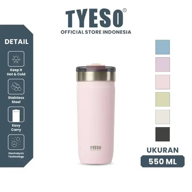 [NEW PRODUCT] Tyeso Silicone Handle Coffee Cup Portable TS-01-01020 550mL BPA FREE FREE 18 Oz