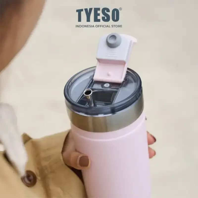 [NEW PRODUCT] Tyeso Silicone Handle Coffee Cup Portable TS-01-01020 550mL BPA FREE FREE 18 Oz