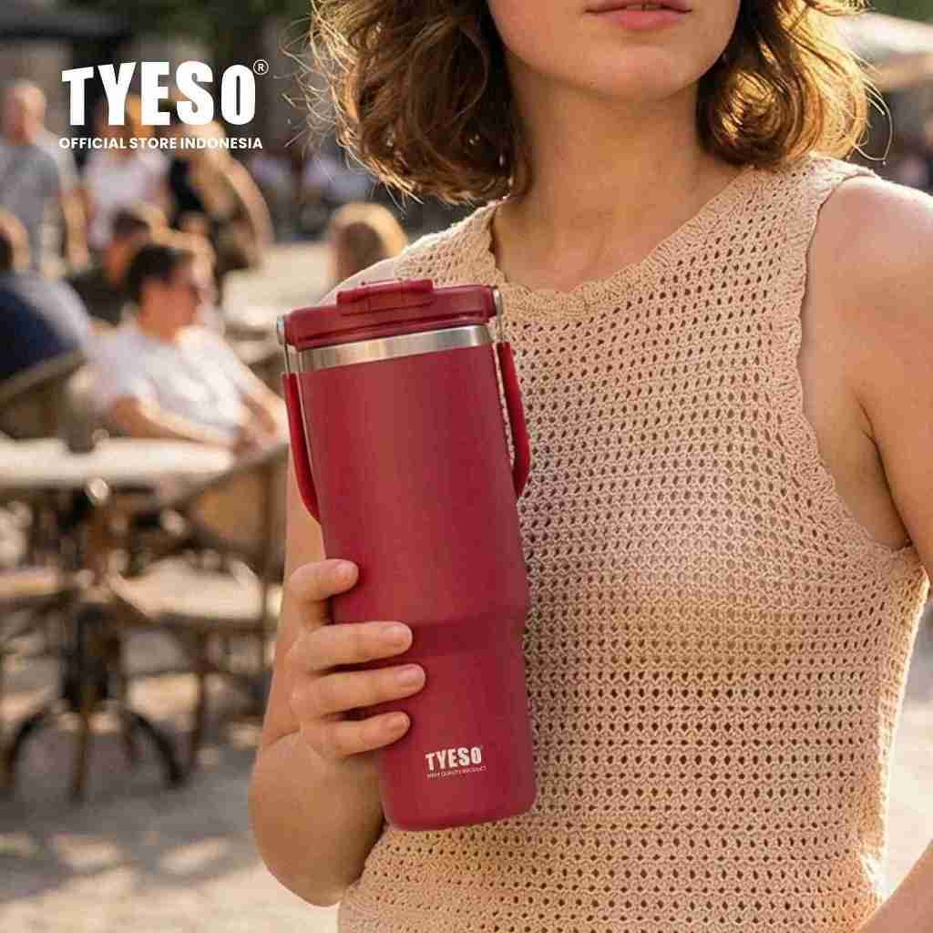 [Mahogany Edition] Tyeso Roam Tumbler Portable 900 ml TS-01024 Double Vacuum Insulated Stainless Steel