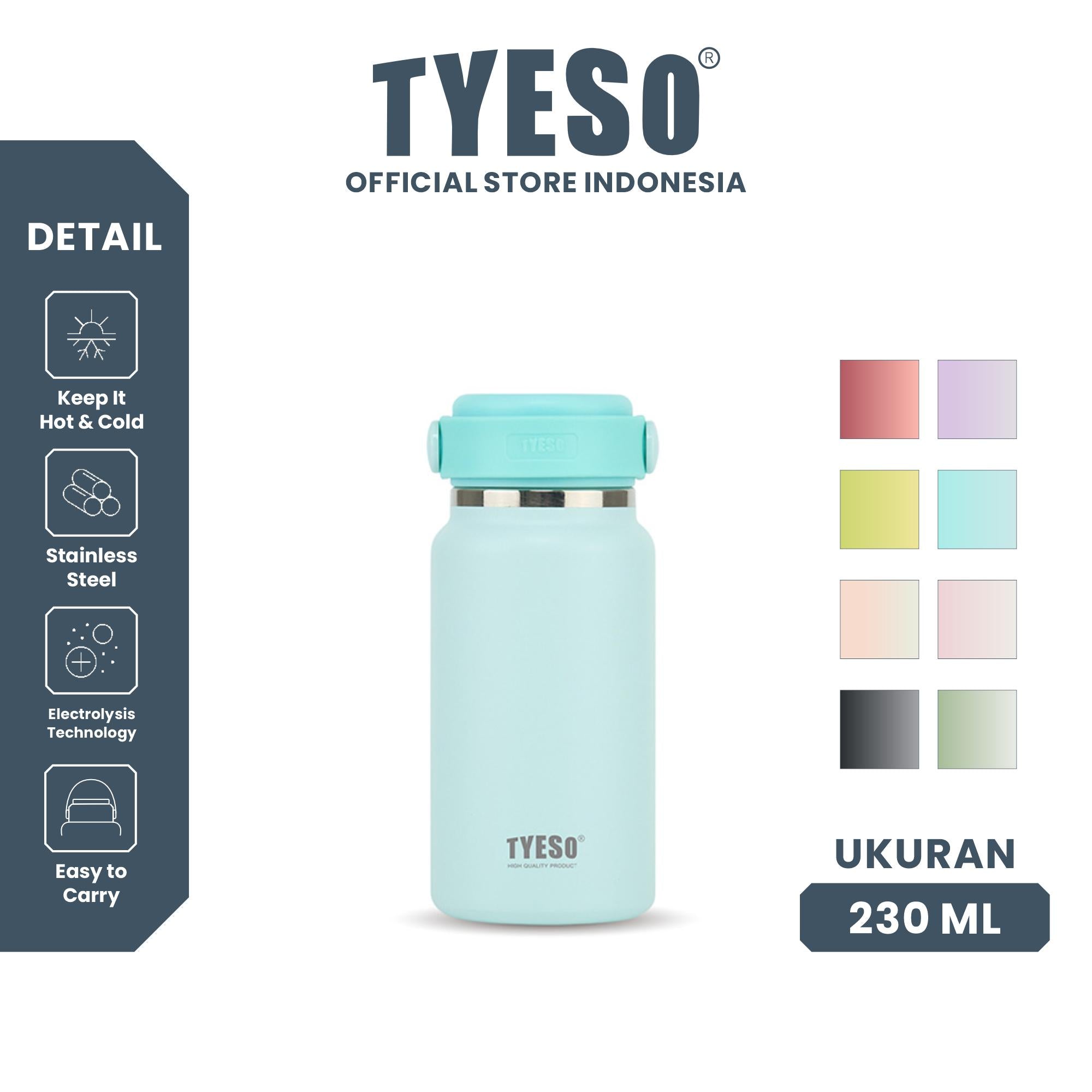 Tyeso Linko TS-01-02802 230 ML Mini Bottle Portable 7.5 Oz Vacuum Insulated Stainless Steel SUS316 BPA Free