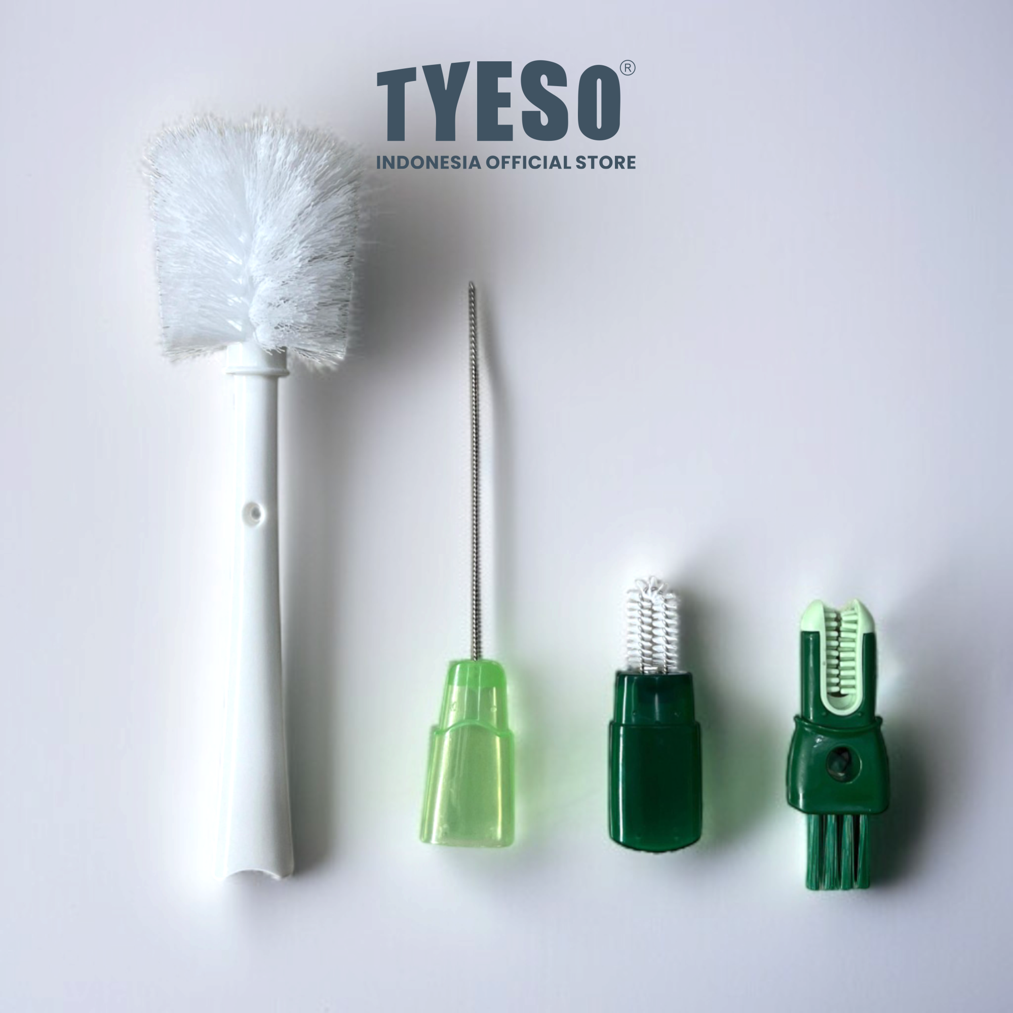 Tyeso Brush 5 in 1 Cleaner Bottle Brush Kit Sikat Pembersih Botol Dot Sedotan Multifungsi