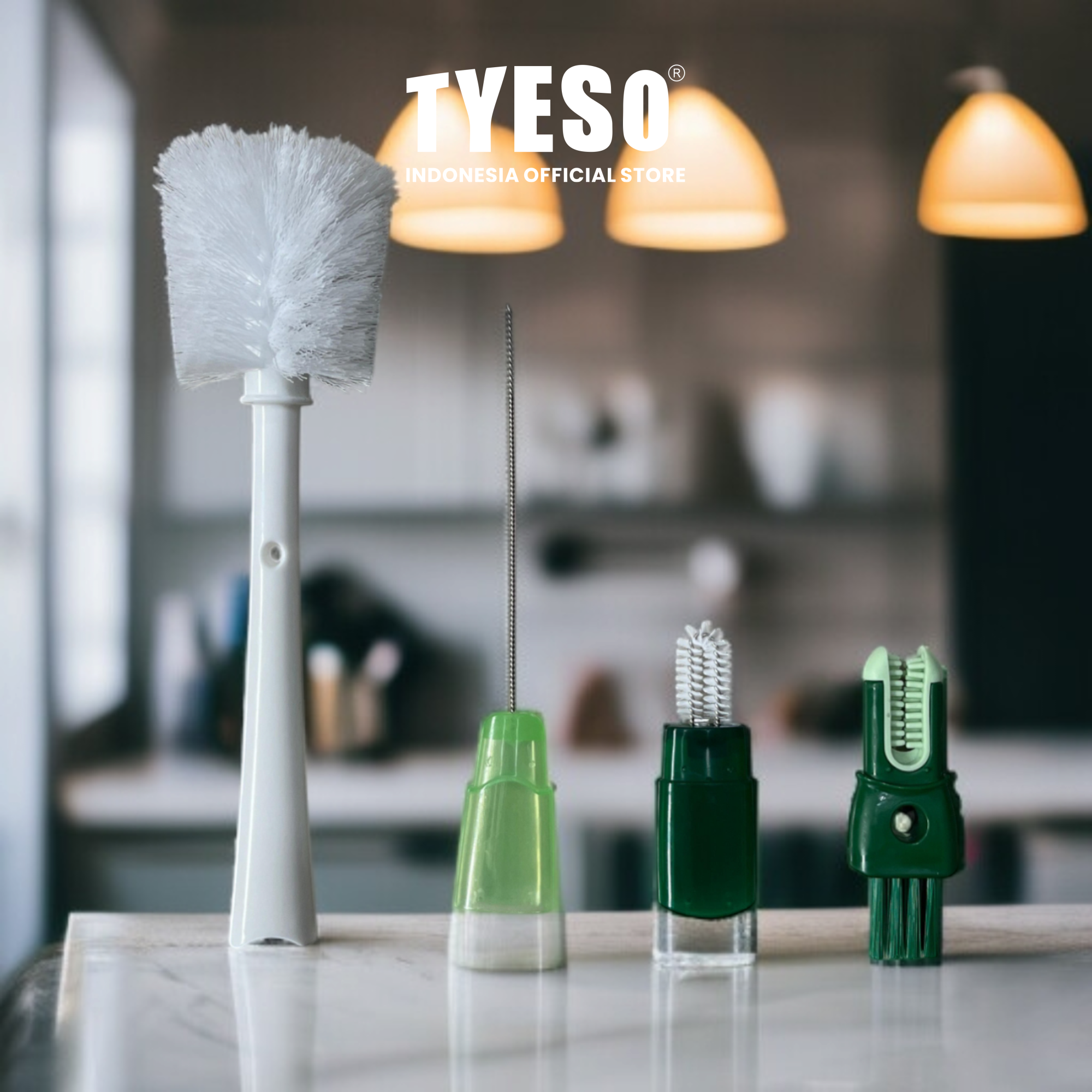 Tyeso Brush 5 in 1 Cleaner Bottle Brush Kit Sikat Pembersih Botol Dot Sedotan Multifungsi