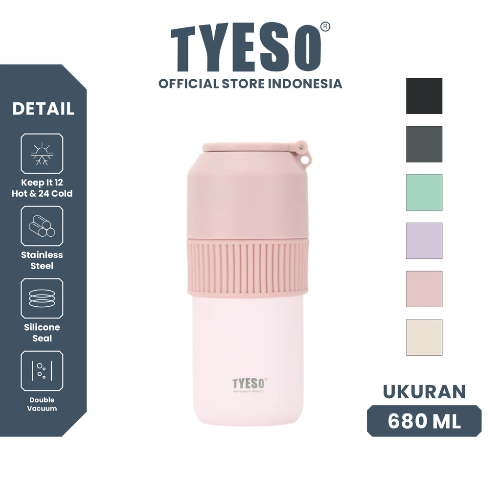 [NEW PRODUCT] Tyeso Pendingin Botol 350-680ml Botol Minum Vaccum Insulated PET Portable TS-01004 BPA FREE