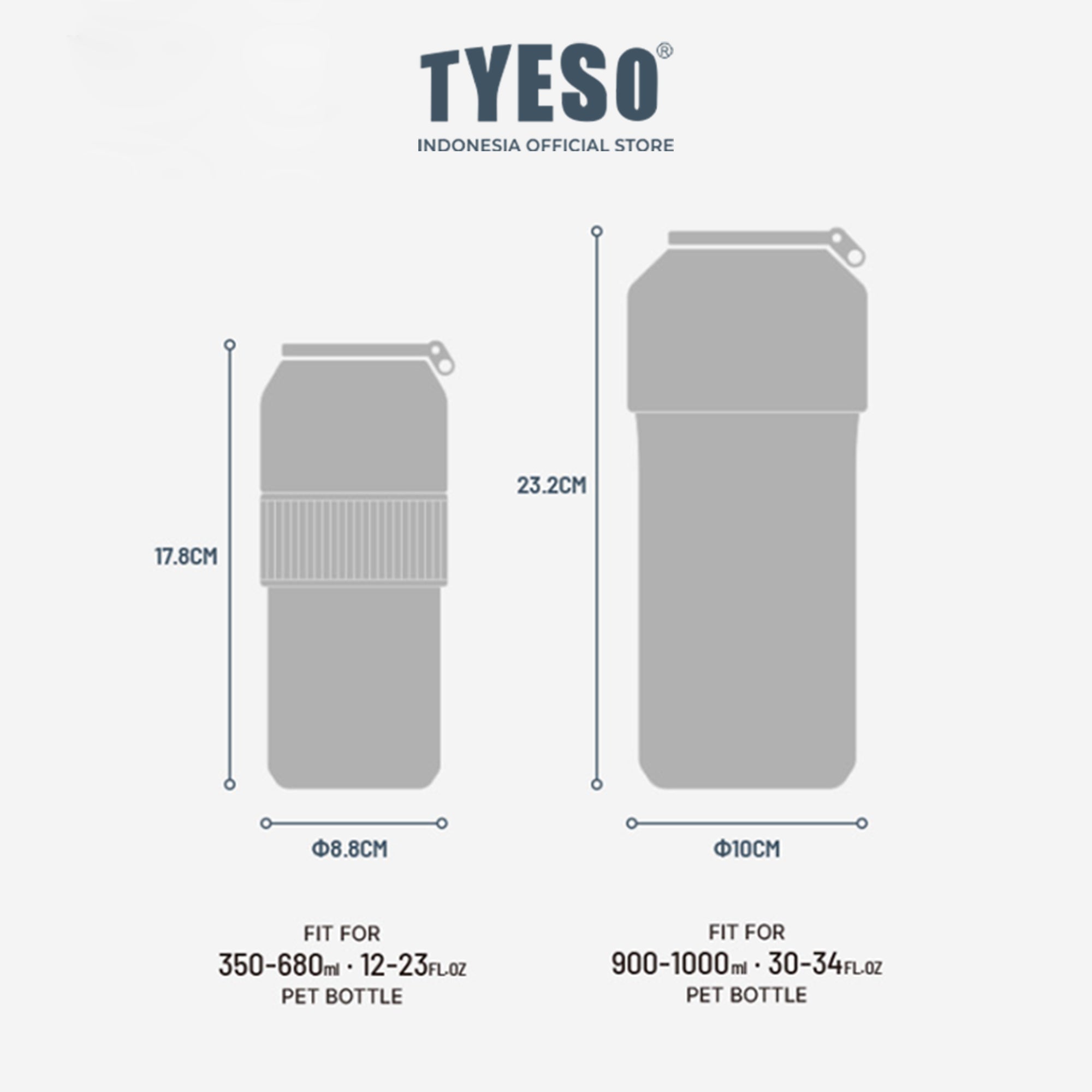 [NEW PRODUCT] Tyeso Pendingin Botol 350-680ml Botol Minum Vaccum Insulated PET Portable TS-01004 BPA FREE