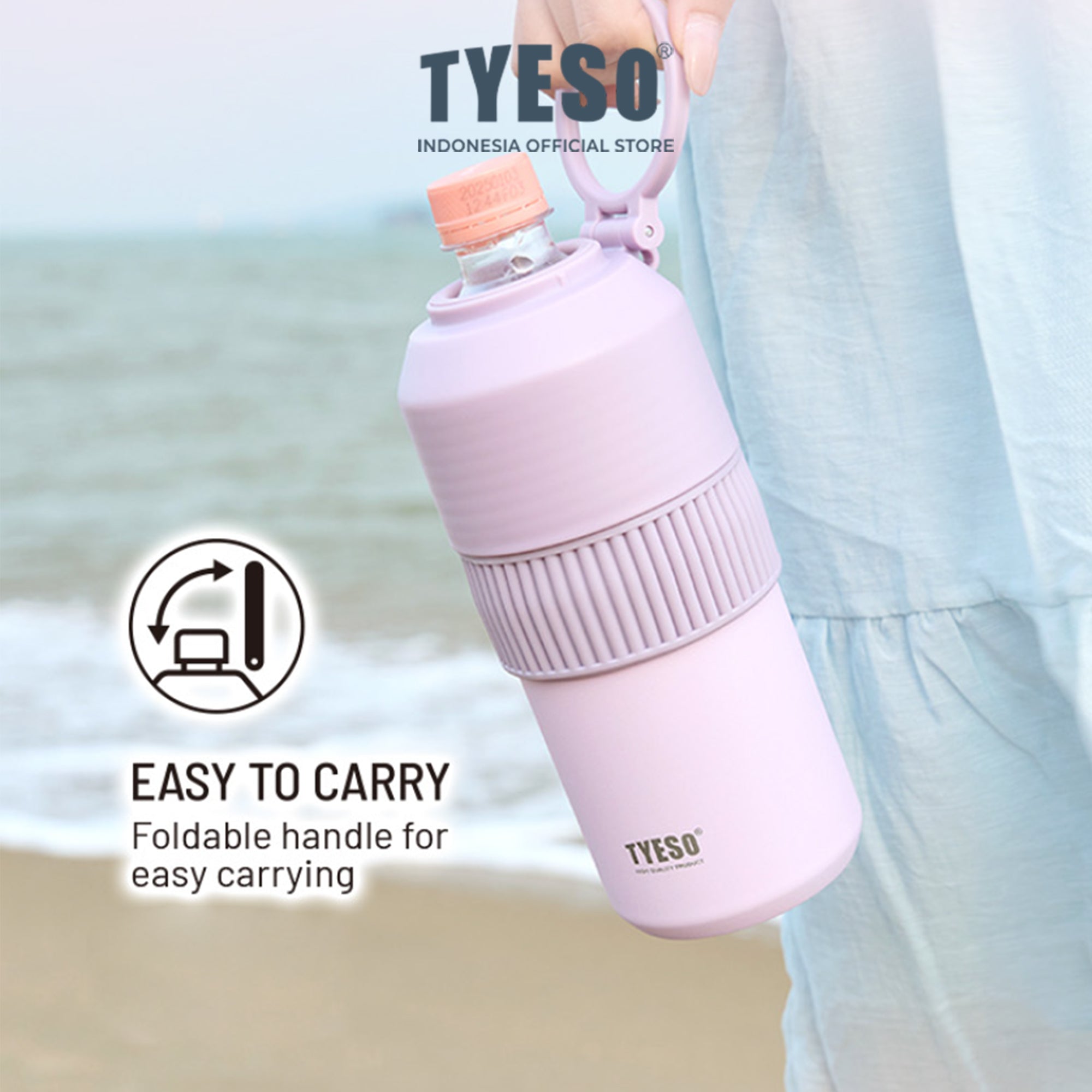 [NEW PRODUCT] Tyeso Pendingin Botol 350-680ml Botol Minum Vaccum Insulated PET Portable TS-01004 BPA FREE
