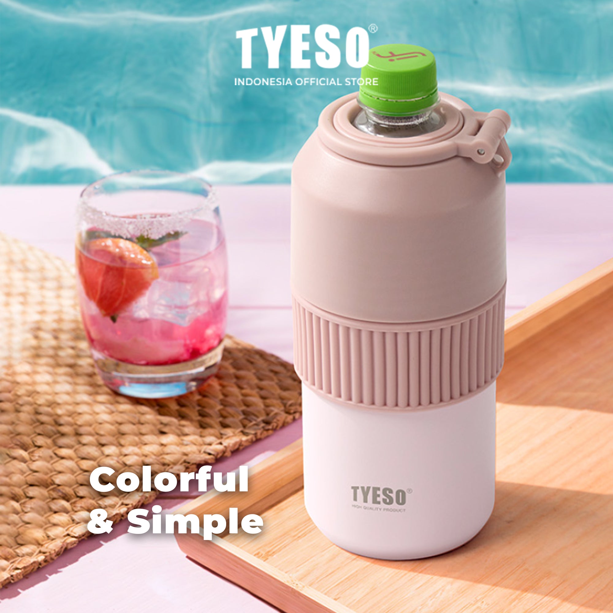 [NEW PRODUCT] Tyeso Pendingin Botol 900-1000ml Botol Minum Vaccum Insulated PET  Portable TS-01005 BPA FREE