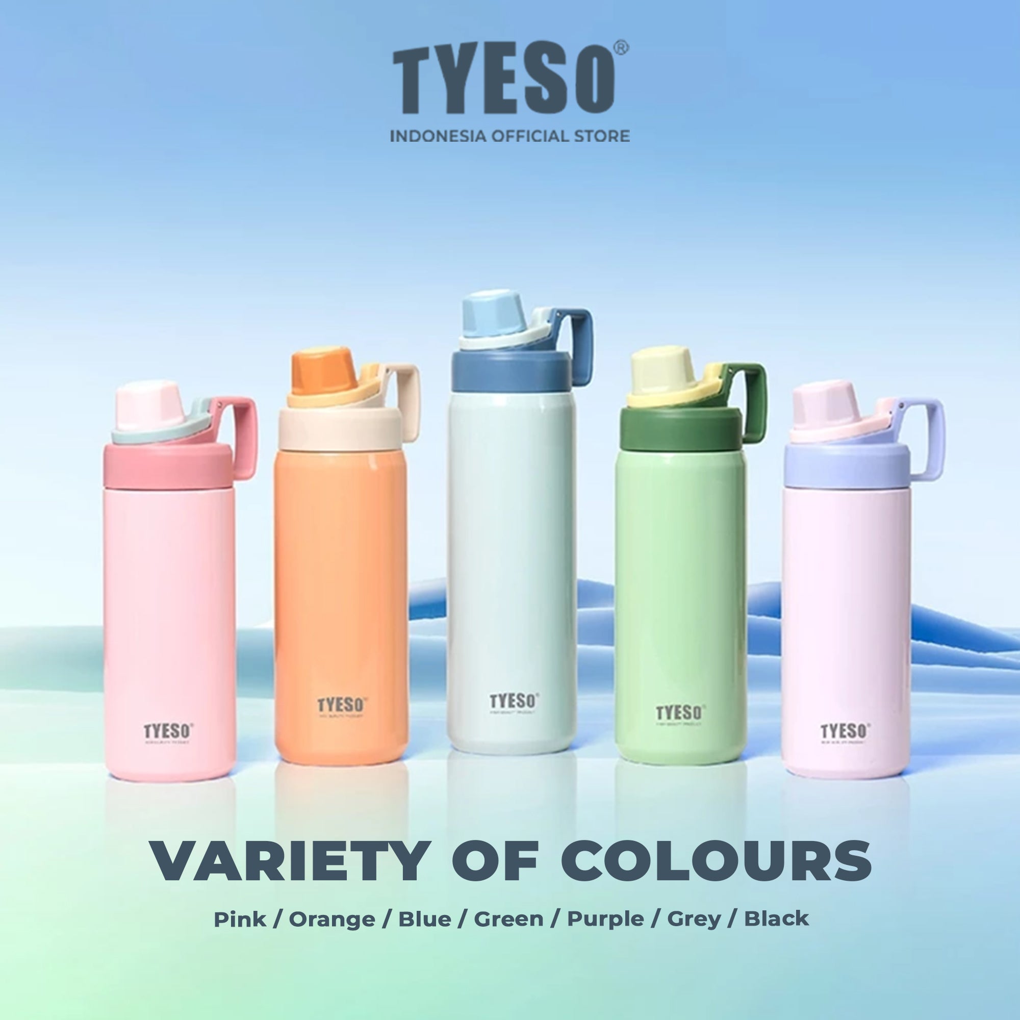 [ NEW PRODUCT ] Tyeso Tumbler Sport 750 ML Stainless Steel Vacuum Insulated With Handle TS-01009 BPA FREE 25 Oz