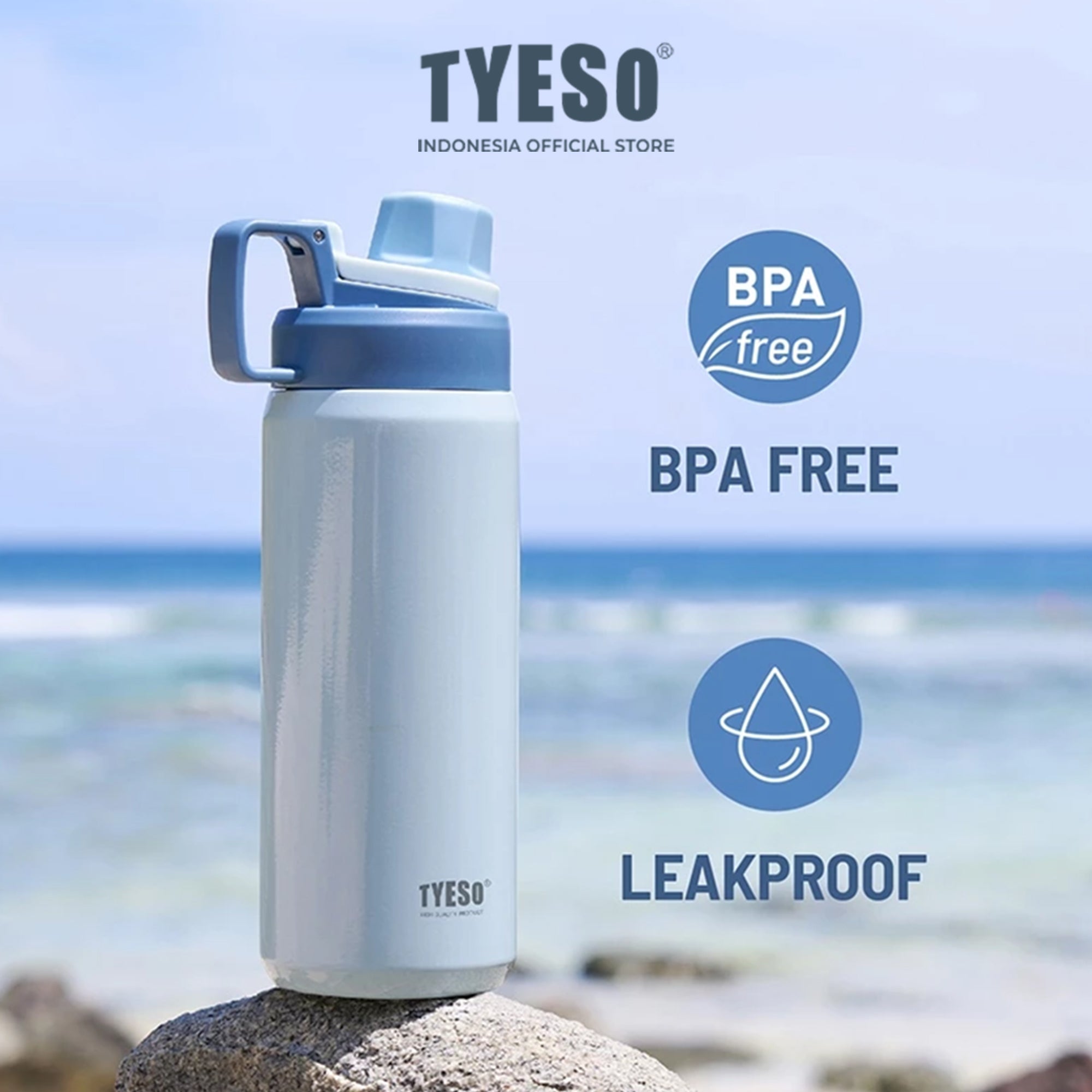 [ NEW PRODUCT ] Tyeso Tumbler Sport 750 ML Stainless Steel Vacuum Insulated With Handle TS-01009 BPA FREE 25 Oz