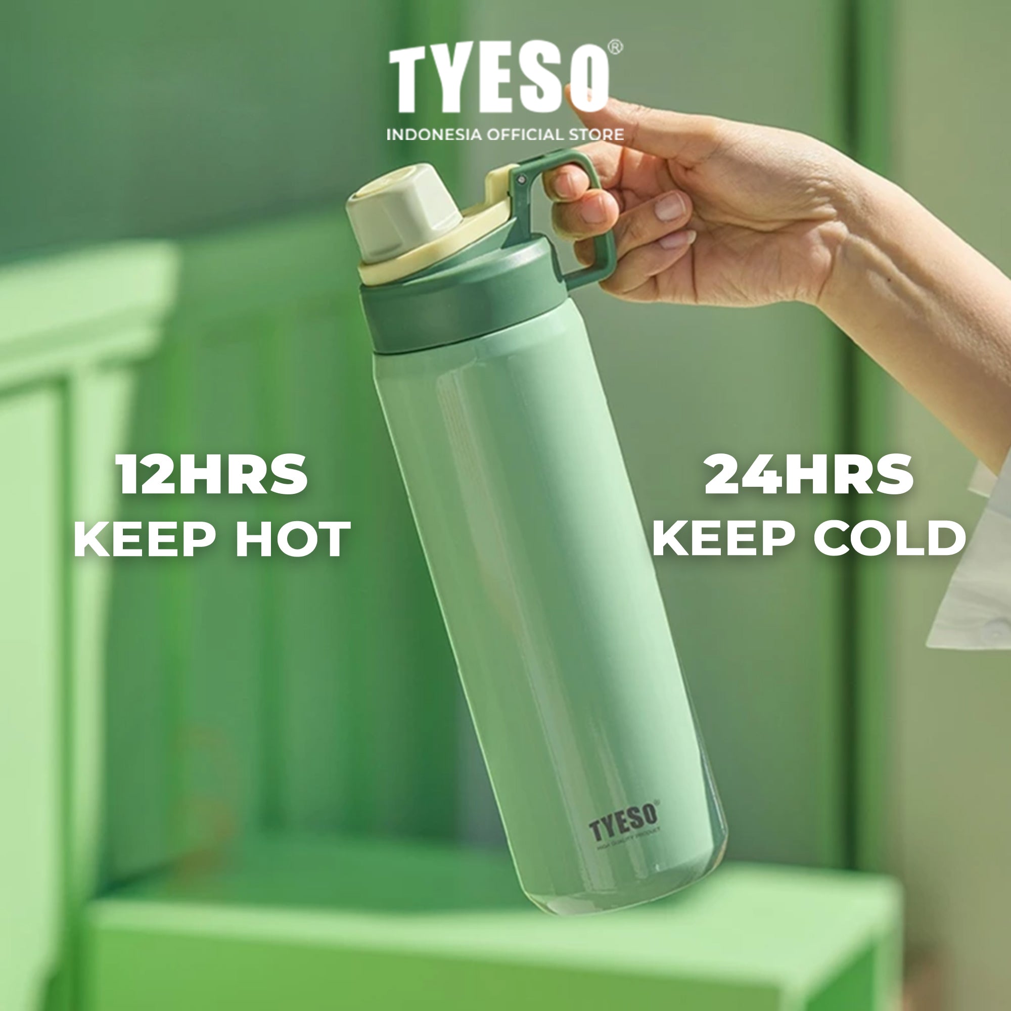 [ NEW PRODUCT ] Tyeso Tumbler Sport 750 ML Stainless Steel Vacuum Insulated With Handle TS-01009 BPA FREE 25 Oz