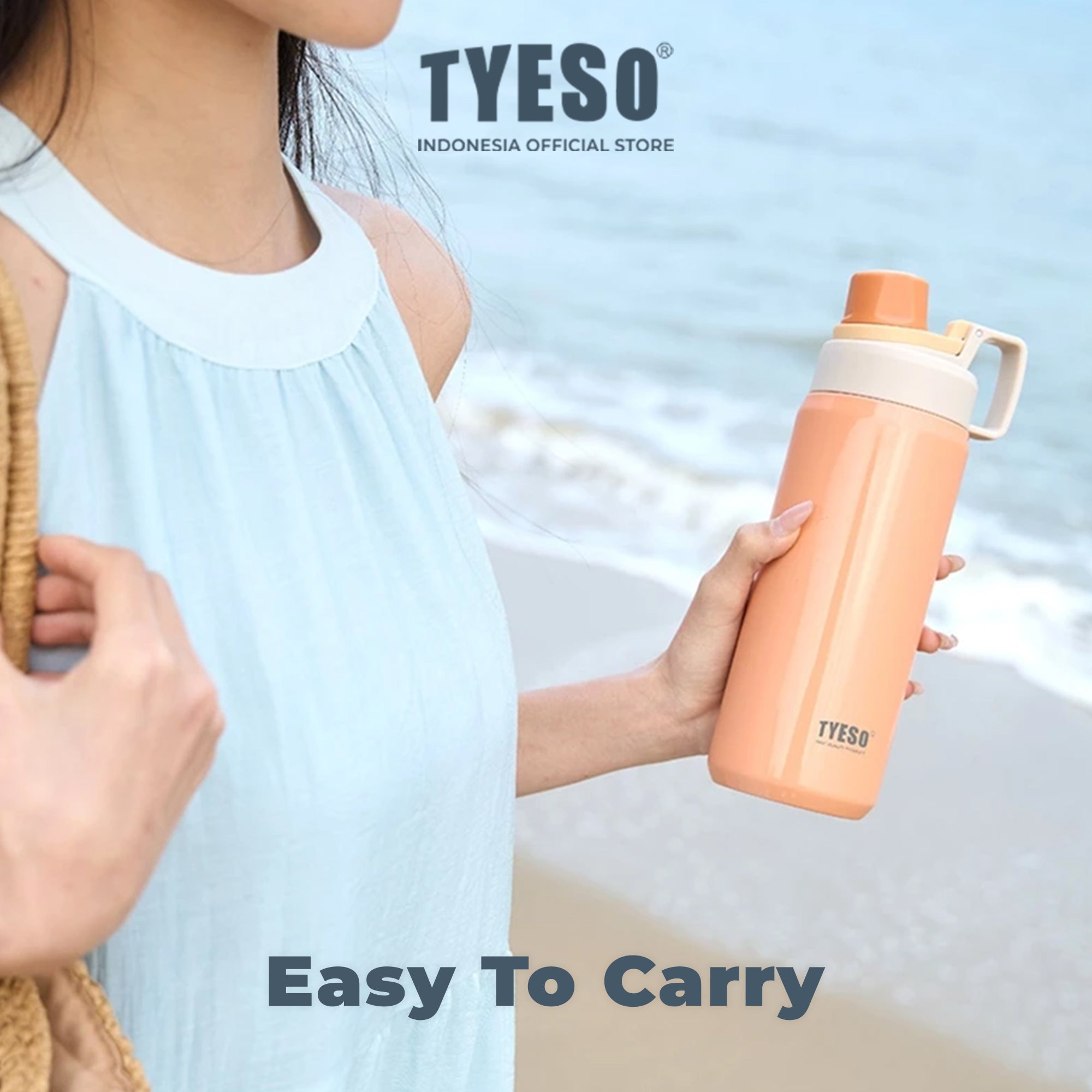 [ NEW PRODUCT ] Tyeso Tumbler Sport 750 ML Stainless Steel Vacuum Insulated With Handle TS-01009 BPA FREE 25 Oz