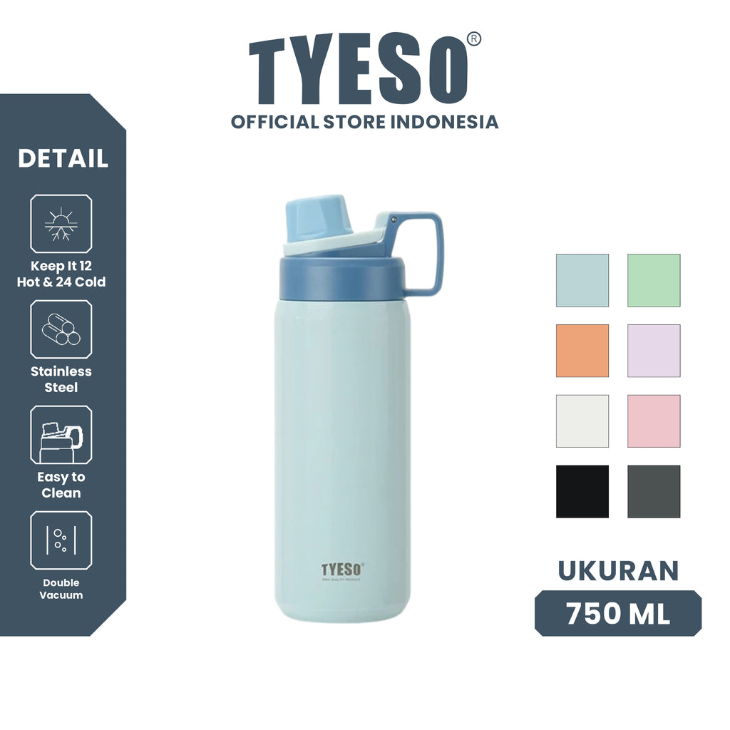[ NEW PRODUCT ] Tyeso Tumbler Sport 750 ML Stainless Steel Vacuum Insulated With Handle TS-01009 BPA FREE 25 Oz