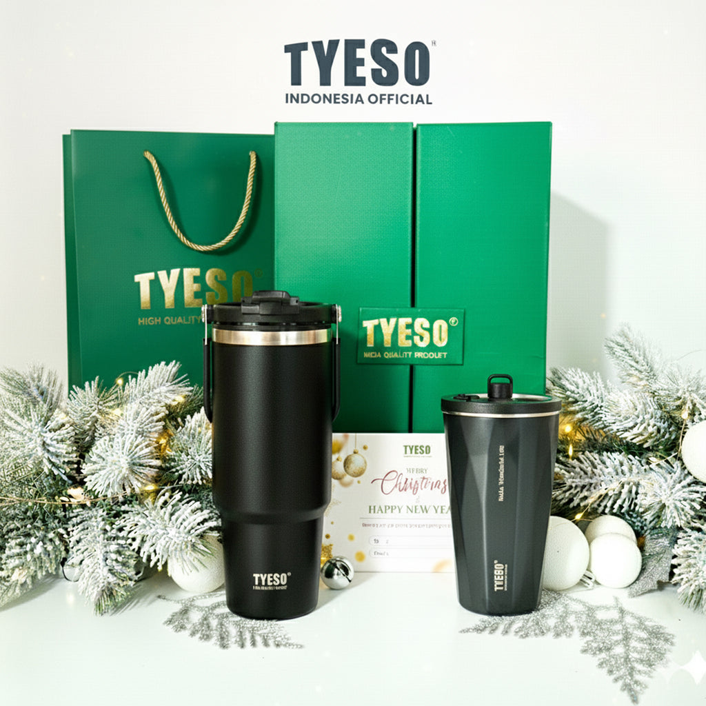 [Chill And Cheers Green] Tyeso Hampers Premium Special Edition Chill And Cheers Green Box Tumbler Stainless Steel BPA FREE