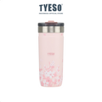 Tyeso Tumbler Floral Blush Collection Insulated Soft Pink Stainless Steel Vacuum Cup BPA FREE