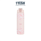 Tyeso Tumbler Floral Blush Collection Insulated Soft Pink Stainless Steel Vacuum Cup BPA FREE