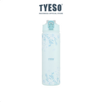 Tyeso Tumbler Floral Mist Blue Collection Insulated Soft Blue Stainless Steel Vacuum Cup BPA FREE