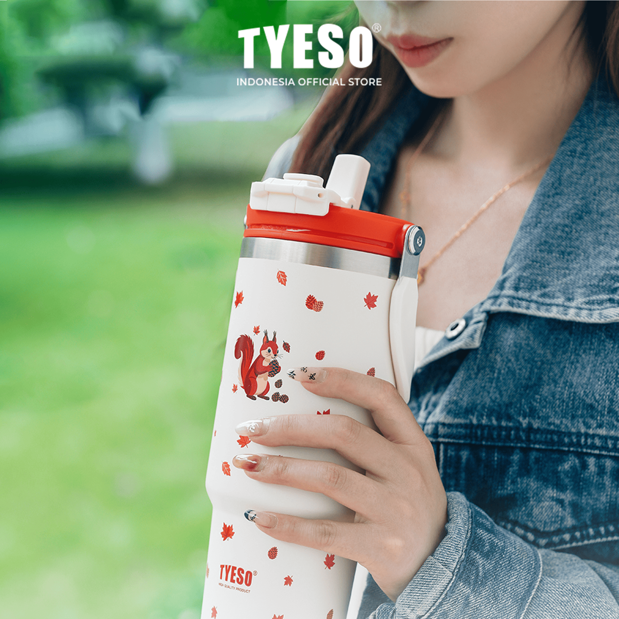 Tyeso Roam Tumbler 900ml  TS-01024 Stainless Steel Animal Edition Double Vacuum Insulated BPA FREE 30 Oz