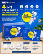 Tyeso X Project Better Cleaner Tablet 4in1 -  2 Tablet Pembersih Noda Tumbler Botol Cup Praktis Rendam 30 Menit