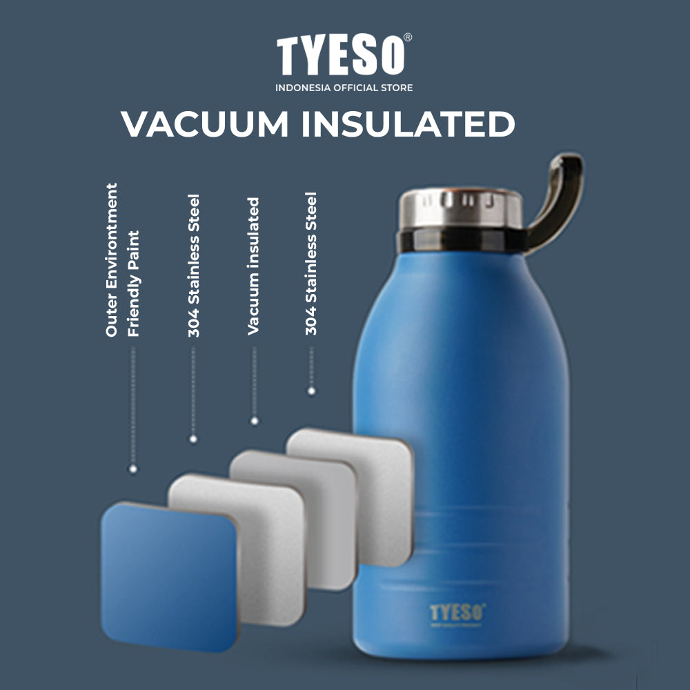 Tyeso Tumbler Kapasitas 1500mL TS-8818 Portable Sports Outdoor Thermos Cup Vacuum Insulated
