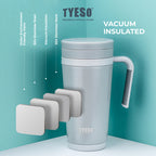 Tyeso Tumbler Portable Stainless Coffee cup 500 mL TS-8839 Thermos Cup Vacuum Insulated