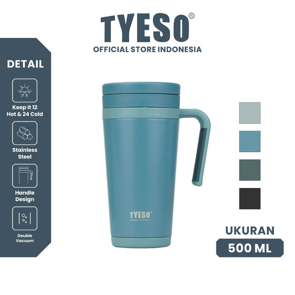 Tyeso Tumbler Portable Stainless Coffee cup 500 mL TS-8839 Thermos Cup Vacuum Insulated